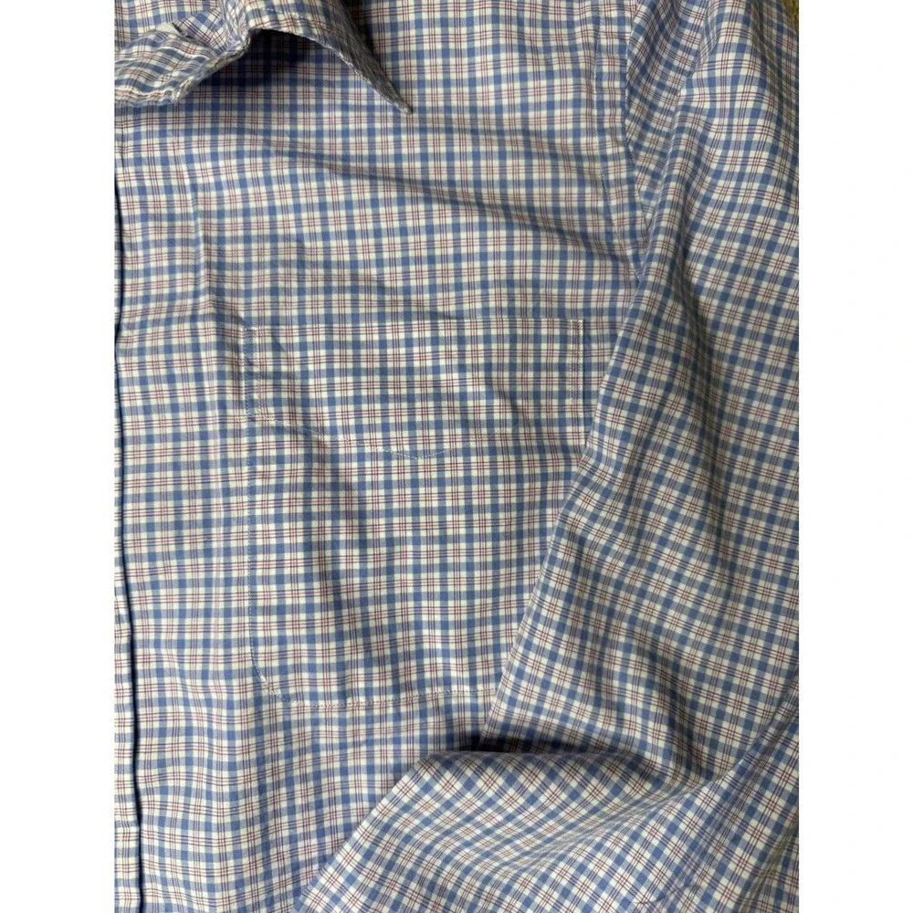 Ralph Lauren Mens Blue Plaid Classic Fit Long Sleeve Button Down‎ Shirt